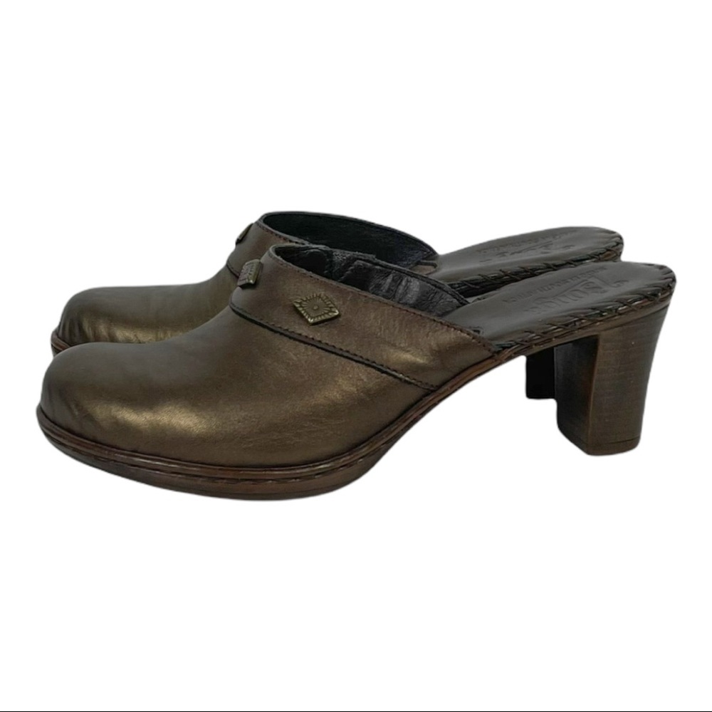 Tsonga Bronze Mules Heels With Accents Size 41 - Picture 5 of 8